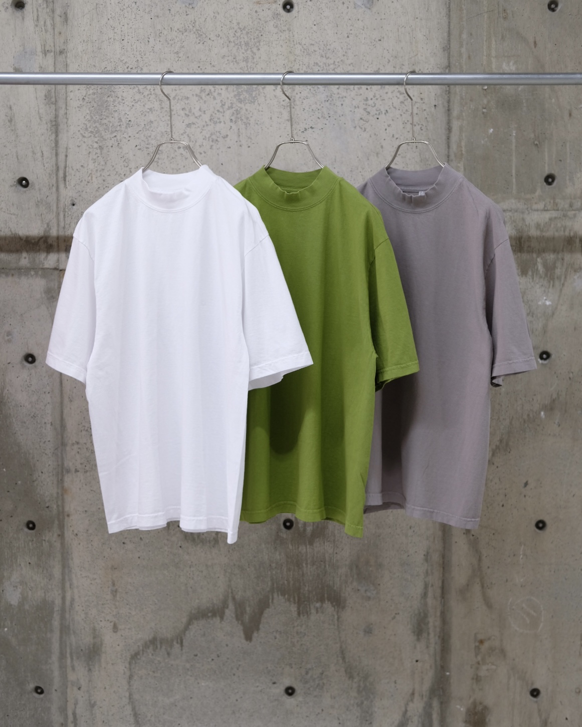 LOS ANGELES APPAREL / 6.5oz Oversized S/S Mockneck T-shirt